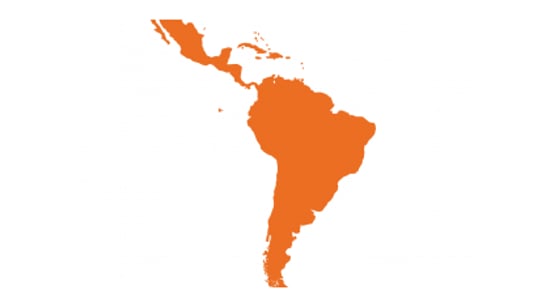 map of latin america